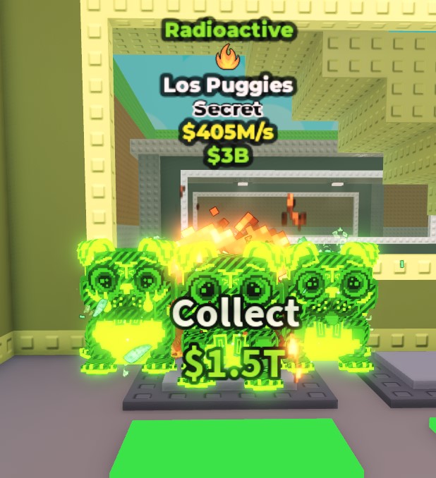 لوس باقيس راديواكتيف + تطويرة النار يعطي 405 مليون بالثانيه - ماب السرقه